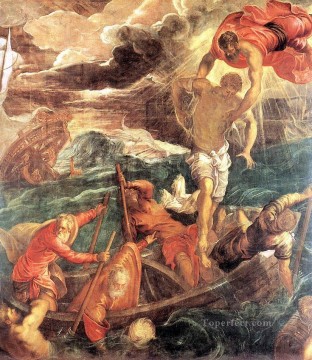  Marc Decoraci%C3%B3n Paredes - San Marcos salvando a un sarraceno de un naufragio Tintoretto del Renacimiento italiano